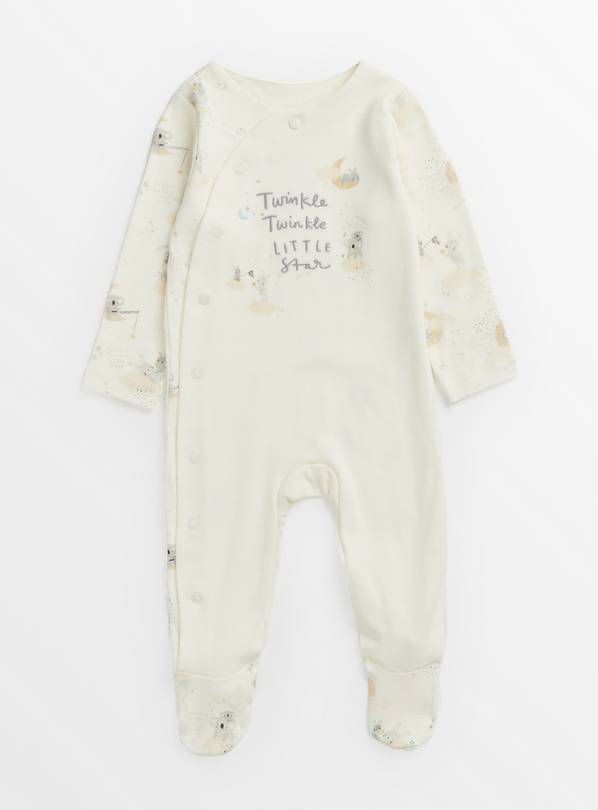 Cream Little Star Sleepsuit 9-12 months